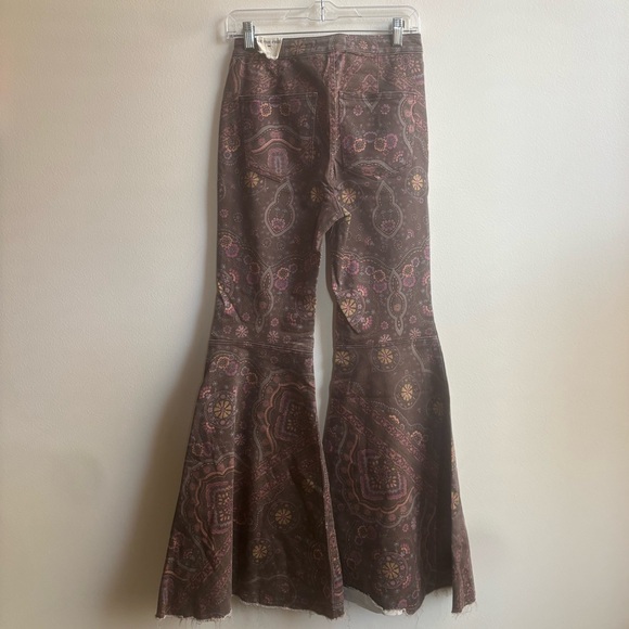 Free People | Just Float On Printed Flare Jeans - Picture 3 of 5